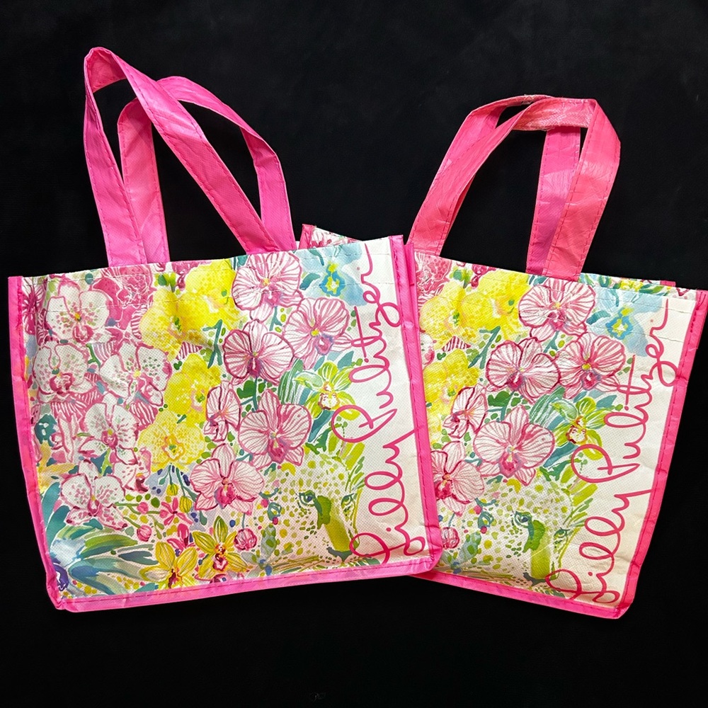 2 Lilly Pulitzer Vibrant Floral Totes